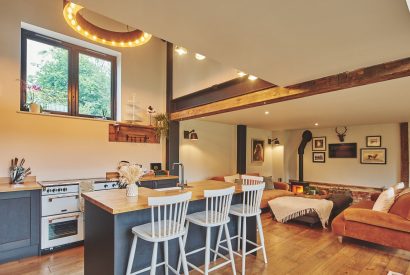 The kitchen at The Barnstay, Hampshire