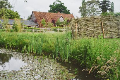 The pond at The Barnstay, Hampshire