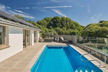 The swimming pool at Beach View, Pembrokeshire