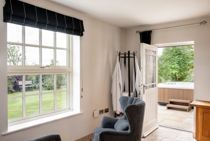 The entrance to the kitchen from the outdoor patio at Tinkers Folly, Yorkshire