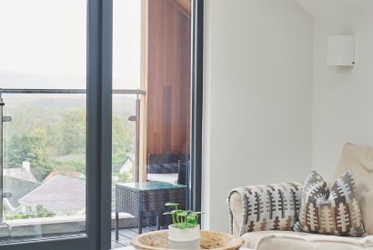 The living room at Ty Florence, Gower
