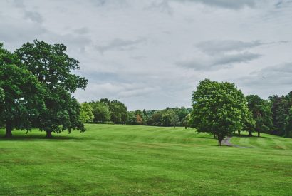 The rolling countryside on the estate at Victoria Lodge, Welsh Borders