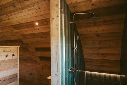 The shower room at Rosemary Pyggy, North Wessex Downs 