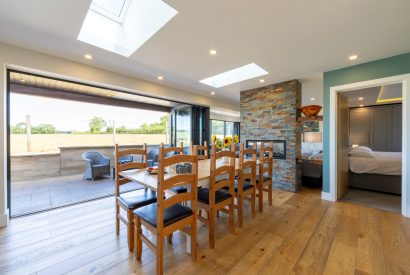 The dining room at Shepherd's Lodge, Somerset