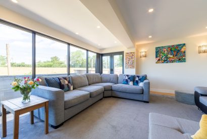 The sitting room at Shepherd's Lodge, Somerset