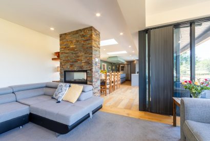 The sitting room at Shepherd's Lodge, Somerset
