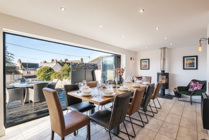 The dining room at Porthleven View, Cornwall