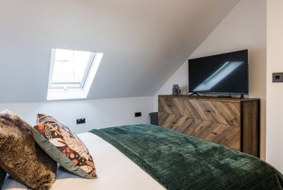 A double bedroom at Porthleven View, Cornwall