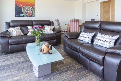 The living room at Beesands Vista, Devon