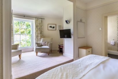 A bedroom at Plas Efailnewydd, Llyn Peninsula