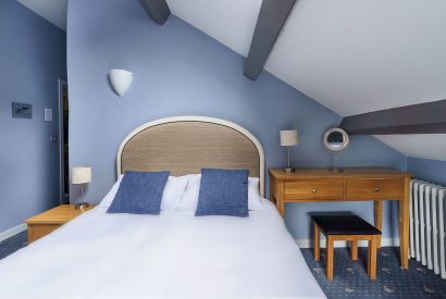 A bedroom at Plas Efailnewydd, Llyn Peninsula