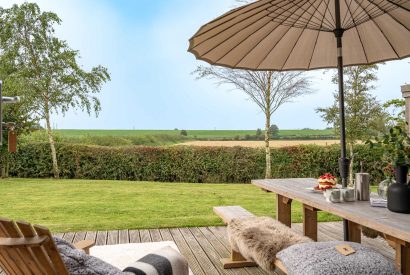 The garden views at Fell Lodge, Lancashire