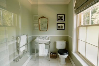 A shower room at Cheshire Manor, Bickerton