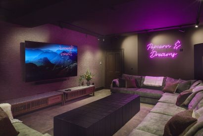 The cinema room at Copeland House, Lake District