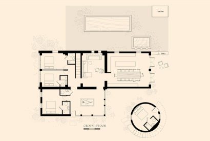 The floor plan at Penelope's Tower, Wiltshire