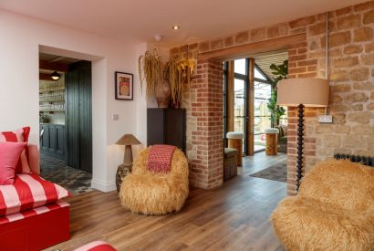 The living room at Penelope's Tower, Wiltshire