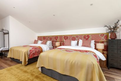 Family bedroom at Penelope's Tower, Wiltshire