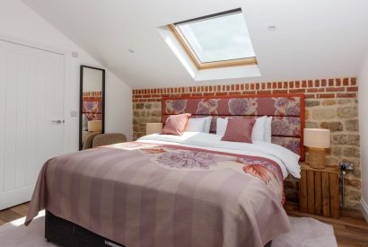 Super-king size bedroom at Penelope's Tower, Wiltshire