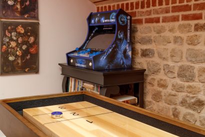 Games room at Penelope's Tower, Wiltshire
