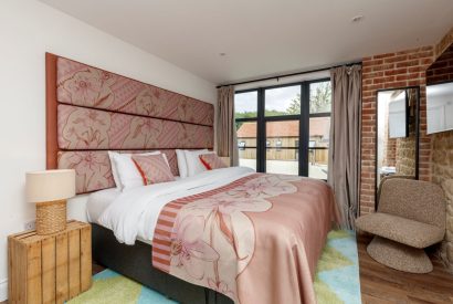 Super-king size bedroom at Penelope's Tower, Wiltshire