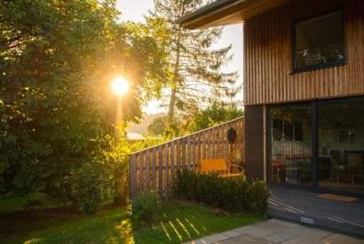 The outdoor space at Amberwood Lodge, Hereforshire