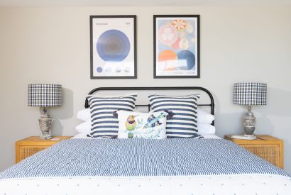 A double bedroom at Tamarind Tide, Cornwall