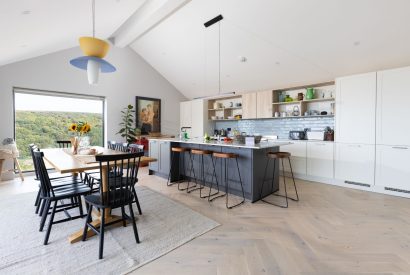 The dining kitchen at Tamarind Tide, Cornwall