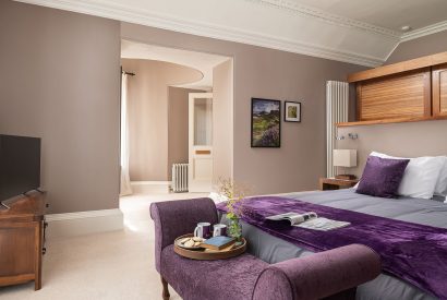 The principal bedroom at Quarter House, Scottish Borders