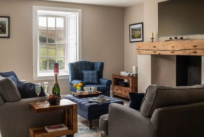 Seating area at Quarter House, Scottish Borders