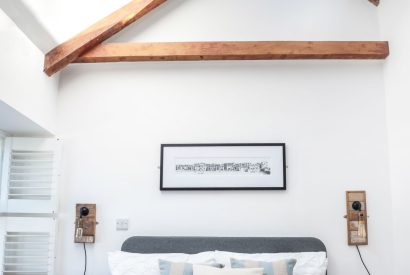 A double bedroom at Wavecrest, Cornwall