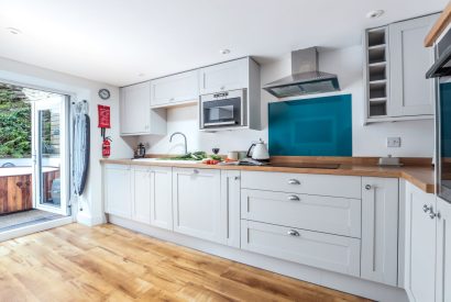 The kitchen at Wavecrest, Cornwall