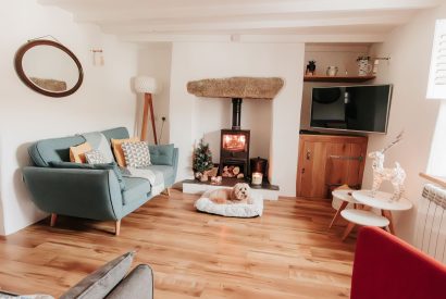 The living space at Wavecrest, Cornwall