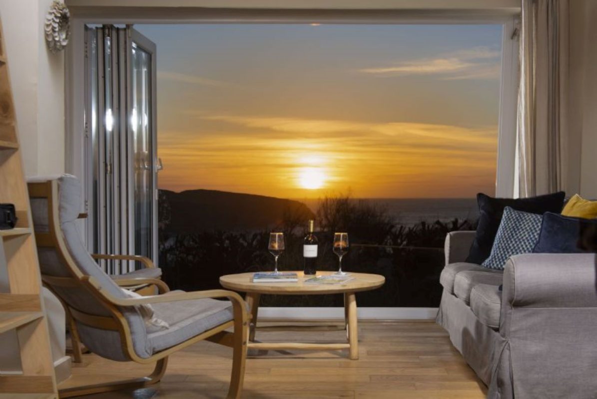 Sunset views from Sunset Sands, Cornwall