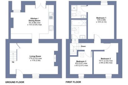 The floorplan of Wavecrest, Cornwall