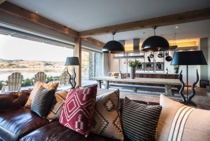 The open plan living space at Lake View Lodge, Lake District