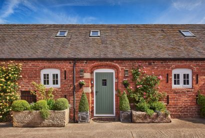 The front door of The Luxury Barn, Peak District