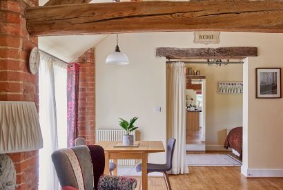 The dining area at The Couple's Retreat, Peak District