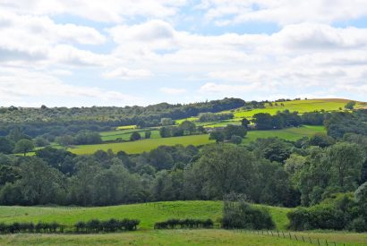 The countryside view from Horseshoe House, Peak District
