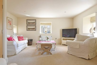 The living room at Horseshoe House, Peak District
