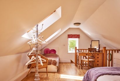 The bedroom at The Old Forge, Peak District