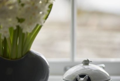 Ornaments and flowers at Beatrix Cottage, Lake District