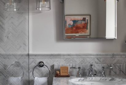 The bathroom at Beatrix Cottage, Lake District