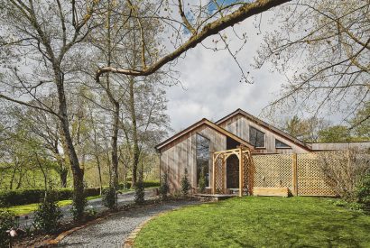 The exterior of the spa facilities at Shepherd's View, Lake District