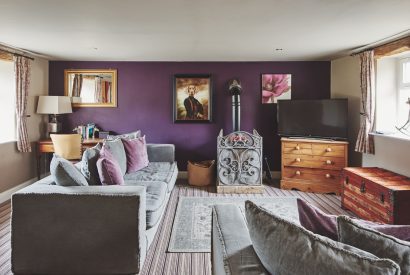The living room at Green Pastures Cottage, Peak District