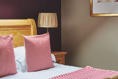 The bed at Green Pastures Cottage, Peak District