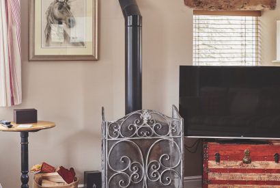 The log burner at Buttermilk Barn, Peak District