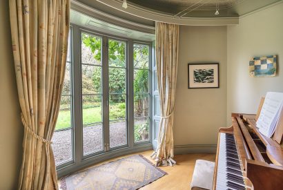 The living room at Plas Efailnewydd, Llyn Peninsula