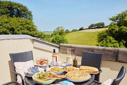 The balcony at Buckfast Cottage, Devon