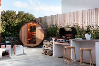 The sauna at Woolf, Cornwall