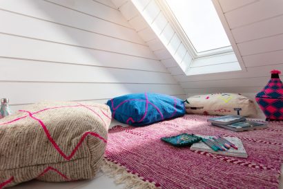 A children's den at Duna, Cornwall